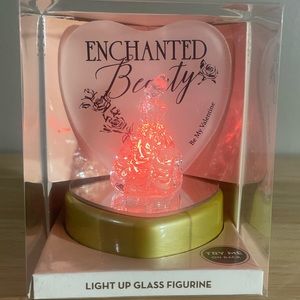 Disney Belle Glass Light Up Color Changing Figurine Beauty and the Beast